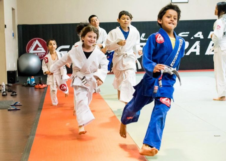 Kids jiu jitsu running